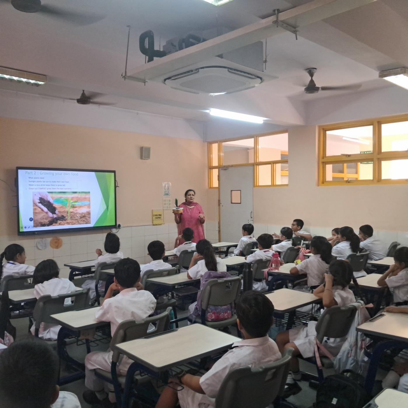 Soil Therapy session for Class 3 at DPS Greater Noida