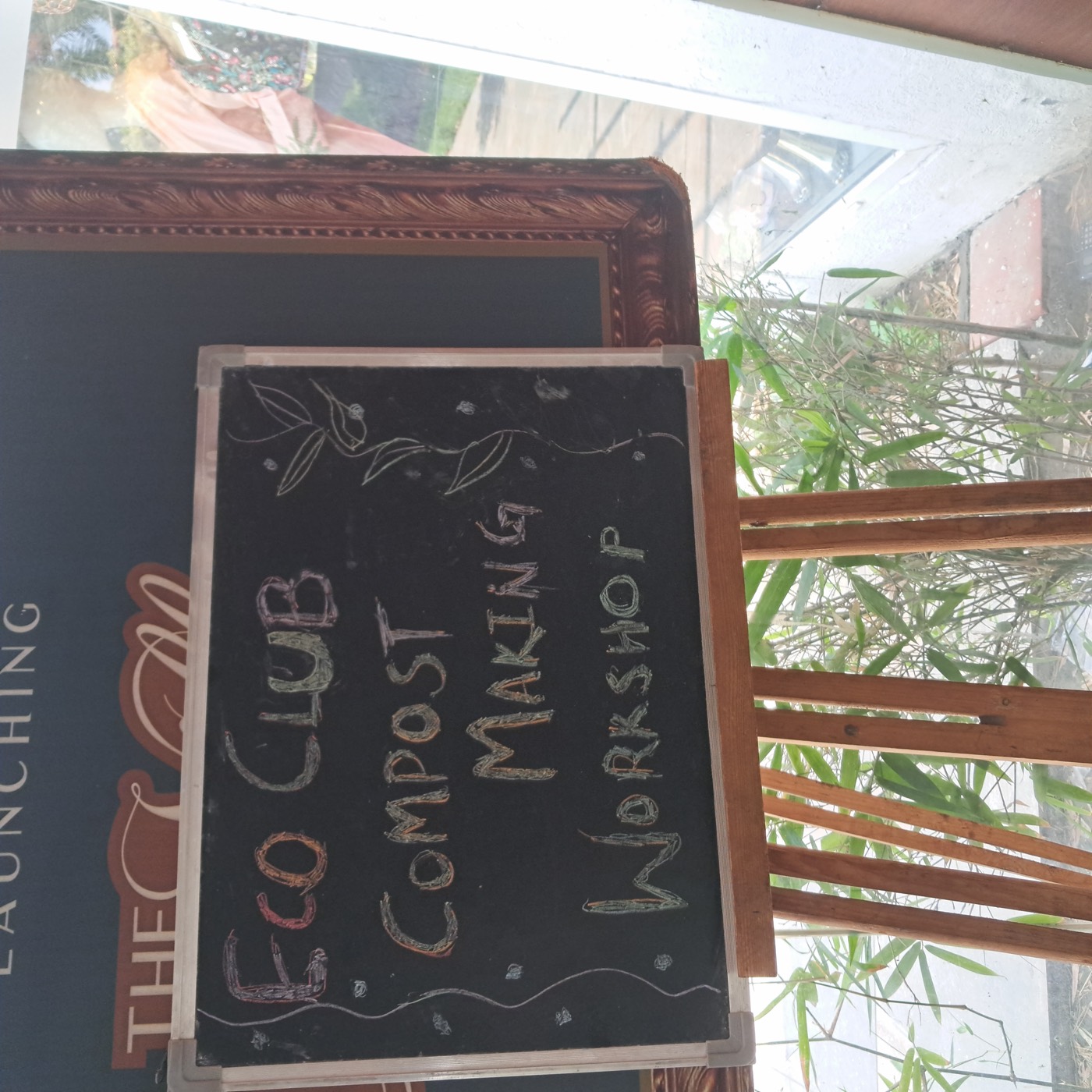 Eco Club Compost Making Workshop chalkboard